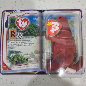 TY REX The Tyrannosaurus 1994 Mc Donalds Beanie Baby RARE RETIRED DINOSAUR TRIO